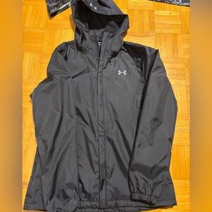Under Armour Black Hooded Rain Jacket